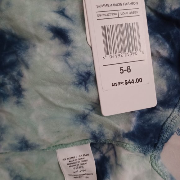 NEW Splendid Girl's Light Green Ruffle Top- size 5-6 - Picture 4 of 4